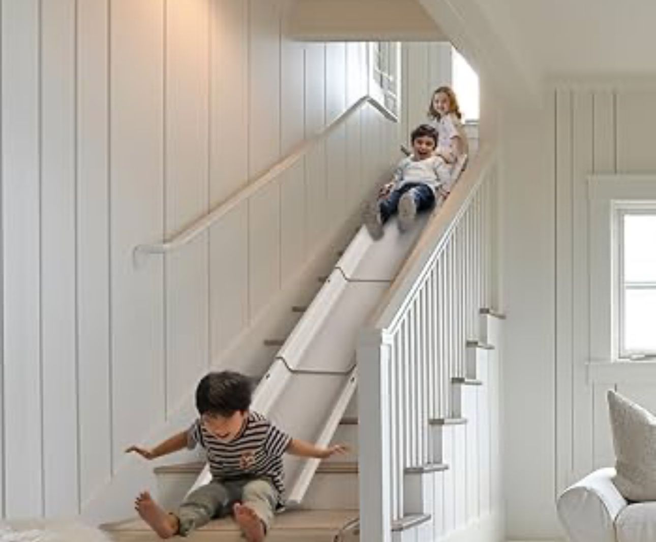 Kids Stairslide with cushion for bottom 9-12 stairs