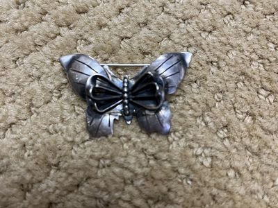 Sterling Silver Butterfly Pin/Brooch - Beautiful and Vintage