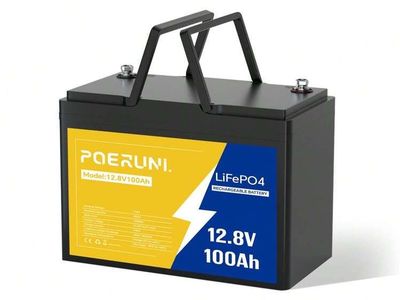 12V 100Ah LiFePO4 Battery — Brand New Lithium