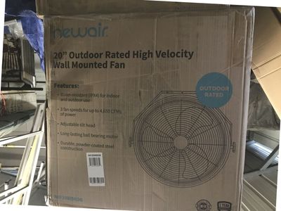 Newair 18" or 20" High Velocity Wall Mounted Fan new in box OUTDOOR RATED WALL FAN