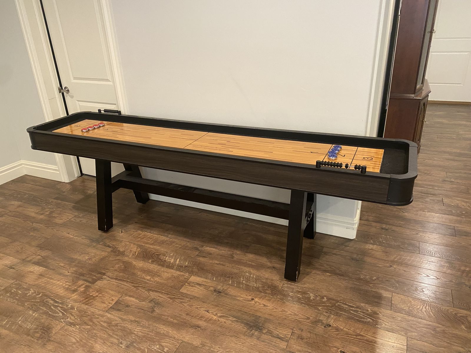 MD SPORTS 108 inch Shuffleboard Table with Dartboard Set
