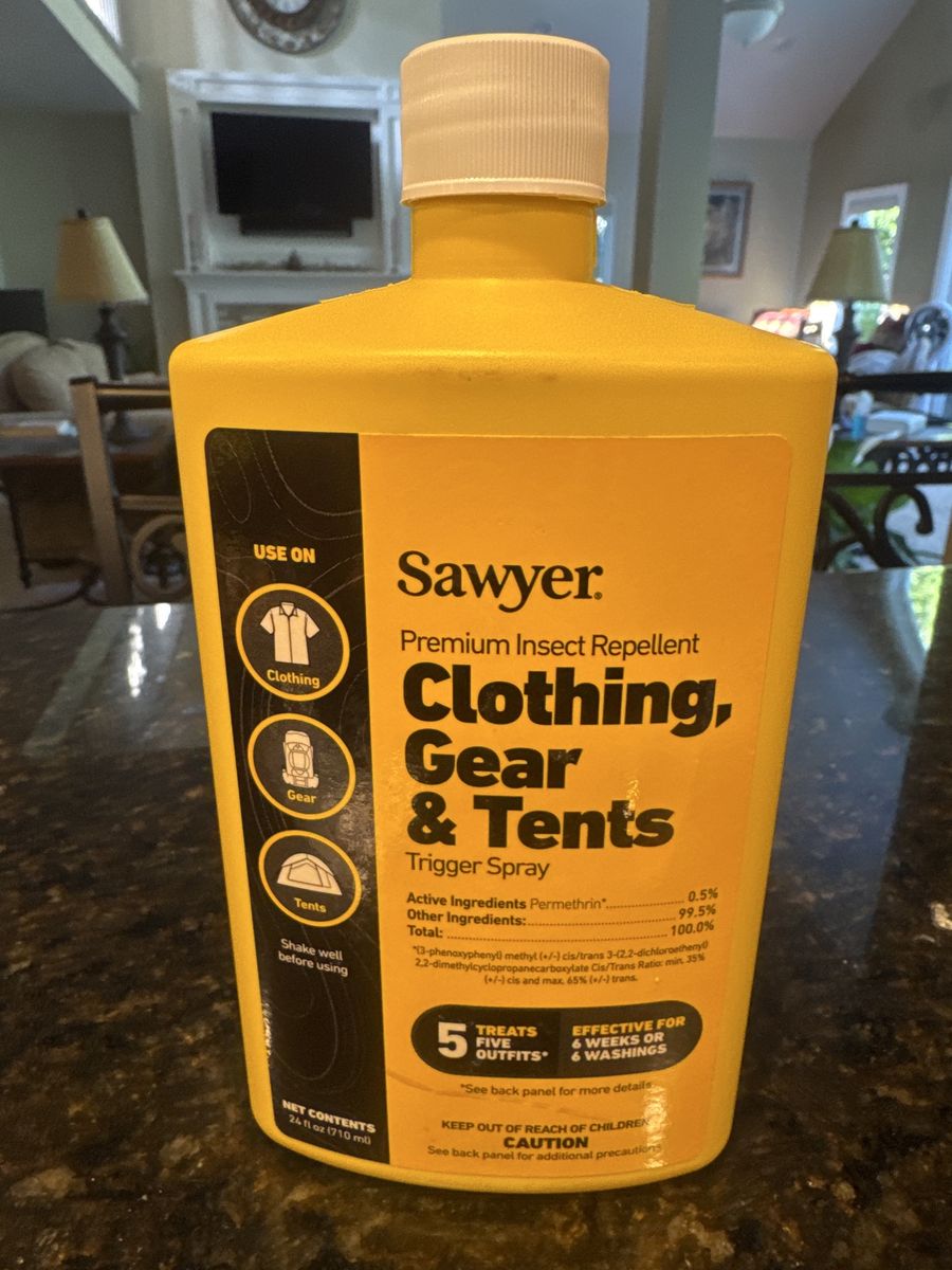 Sawyer  Premium Insect Repellent 24oz - Clothing, Gear & Tents - 6 Weeks/6 Washings