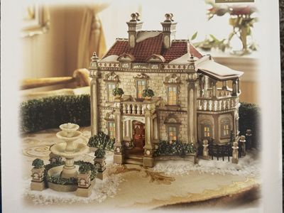 Department 56 Dickens Village Barrow Manor with Fountain Limited Edition