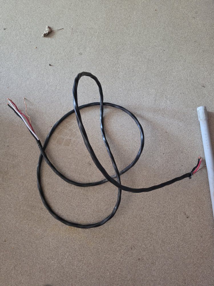 12+' of 6-3 romex wire plus conduit