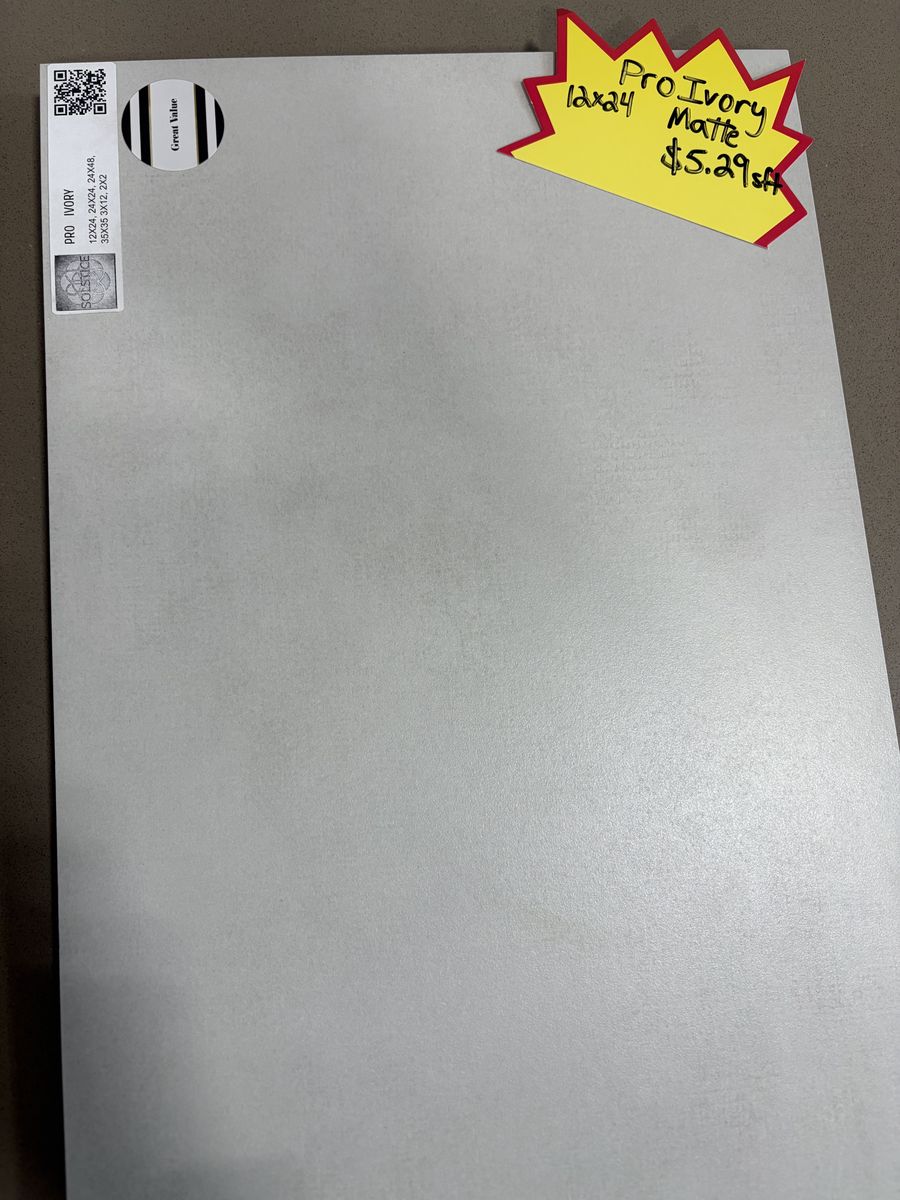 Roca 12x24 Pro Ivory Matte Tile