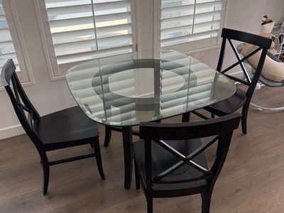 Glass Top Dining Table