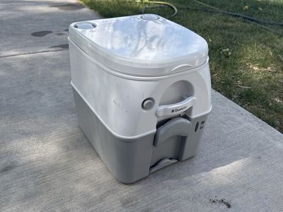 Dometic Portable Camping Toilet - White/Gray - Compact & Convenient