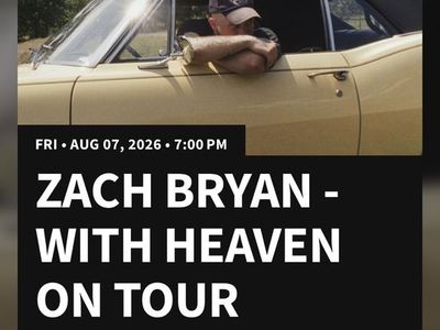 Zach Bryan Rice Eccles 2 GA Floor Tickets
