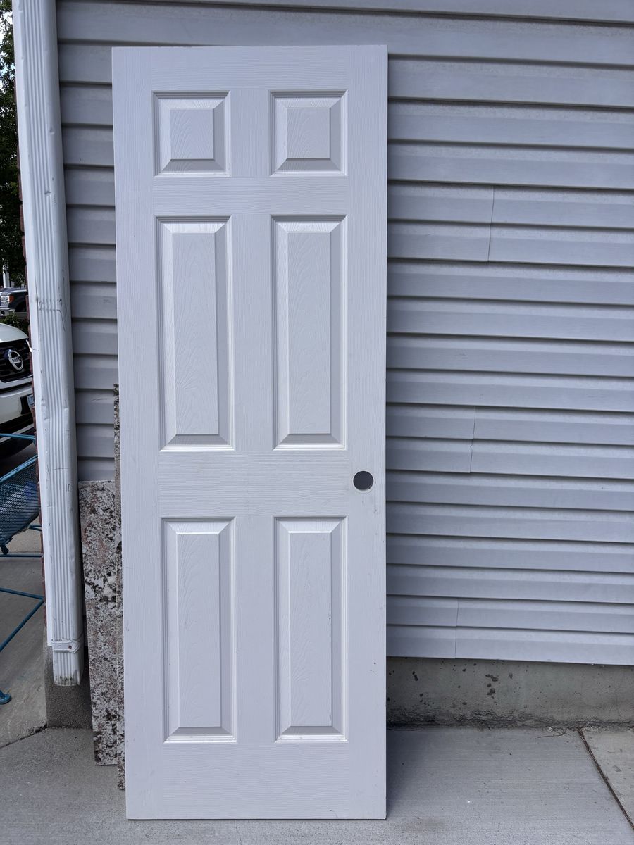 Interior hollow core six panel door 28x80 left swing
