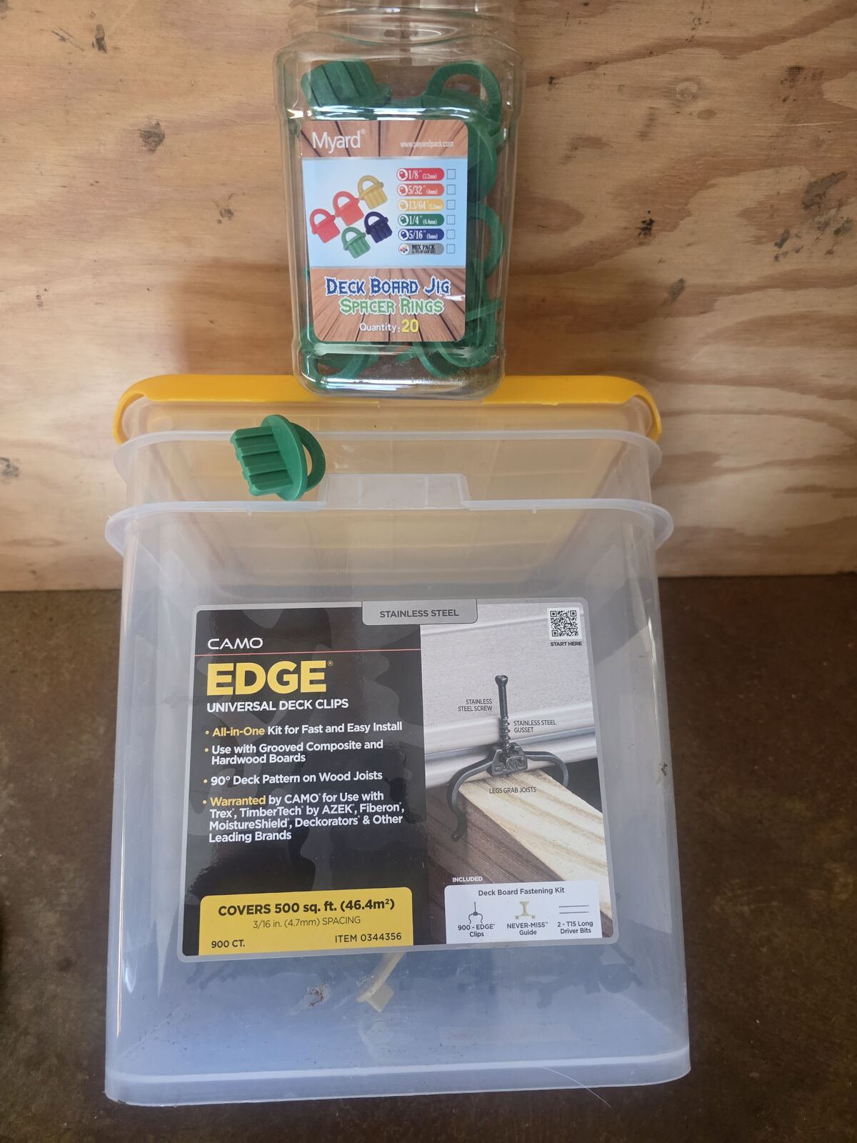 Edge Clips for Trex Grooved Deck with spacers and bits