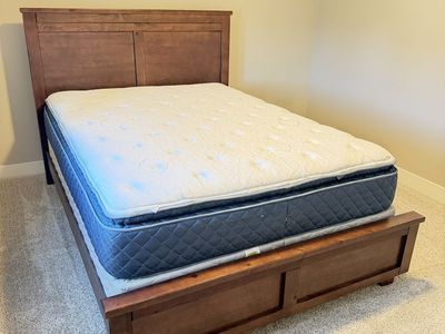 Full bedroom frame with mattress and springs box