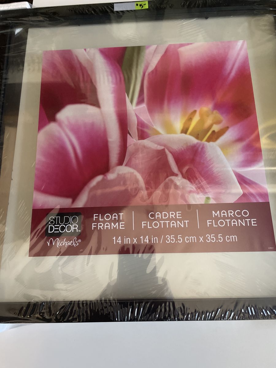 2 Studio Decor Michaels 14"x14" Black Float Frame - New in Packaging