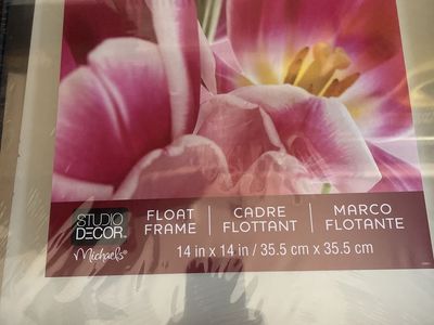 2 Studio Decor Michaels 14"x14" Black Float Frame - New in Packaging