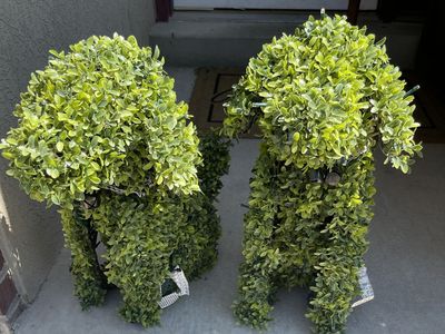 NEW Cute Garden Topiary Dogs Home Decor Decoration Figurine statue Collectible Wedding Prop