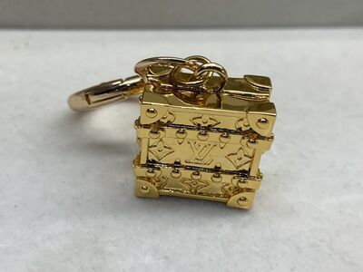 Louis Vuitton Gold LV Trunk Key Chain/ Bag Charm