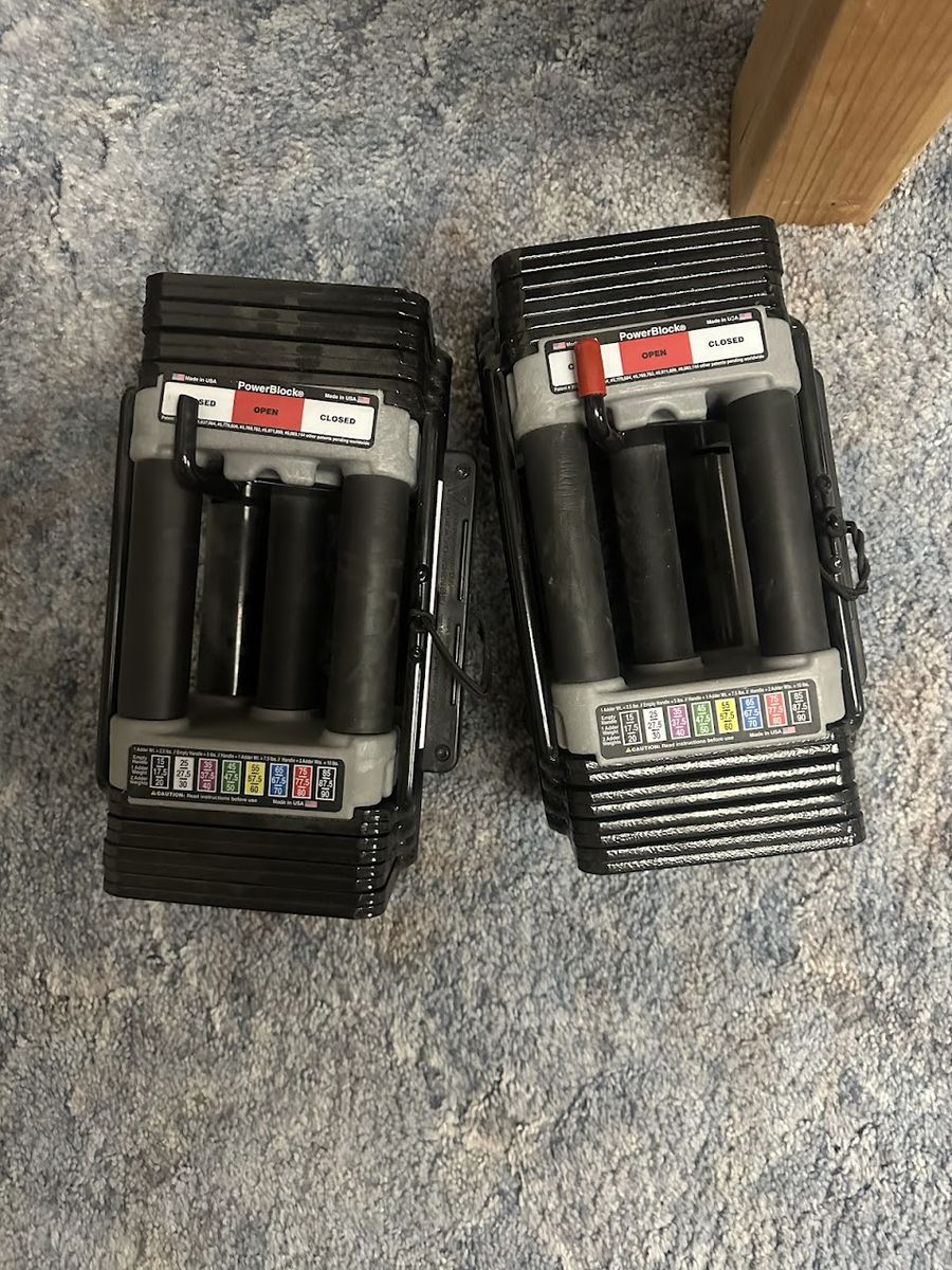 PowerBlocks Elite USA 50lb Dumbbells (set)