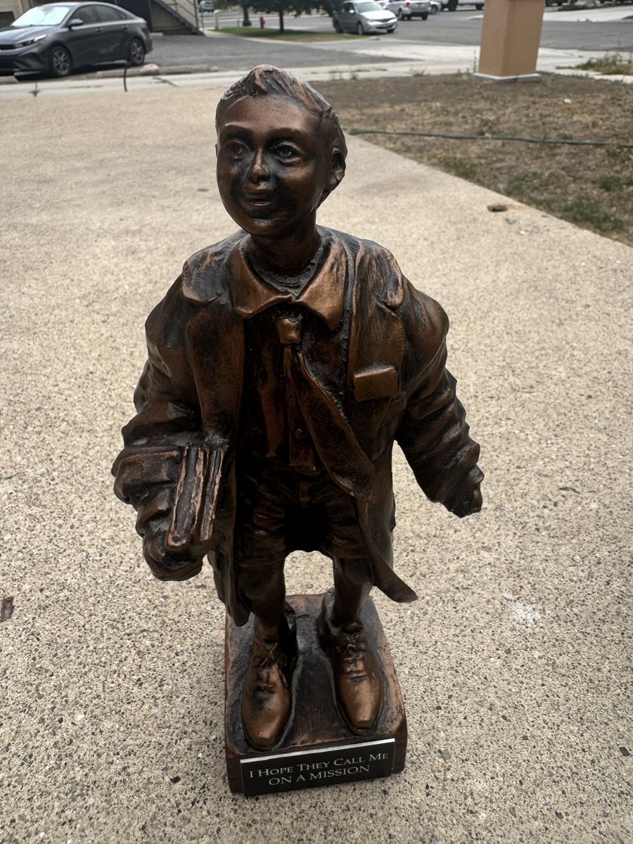 I hope they call me on a Mission bronze statue 10”.5 Tall