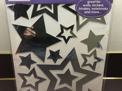 Adhesive Anywhere Art Mirror Stars NIP