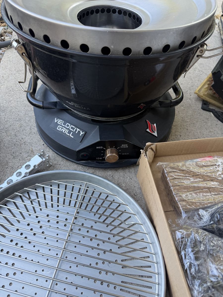 Velocity Grill Portable Wood Pellet Outdoor Camp Stove Grill with Accessories