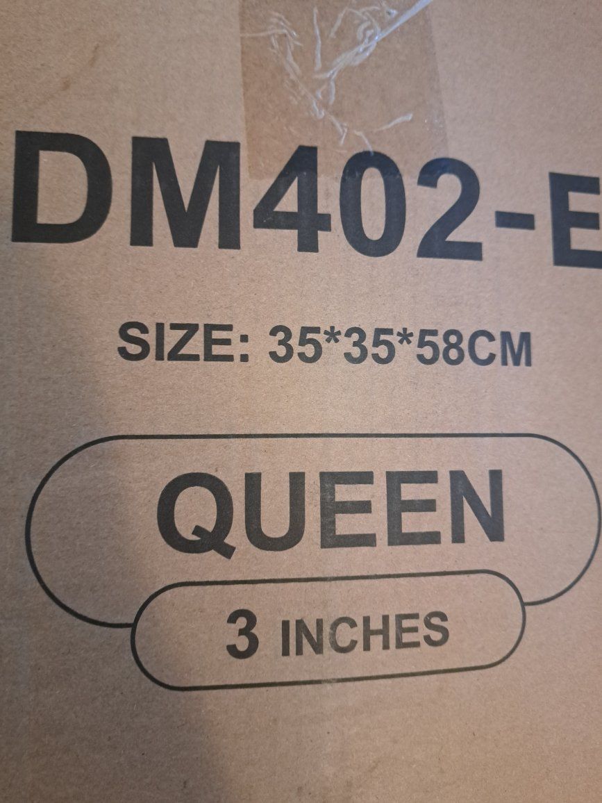 New white Queen pillowtop mattress topper 3 in