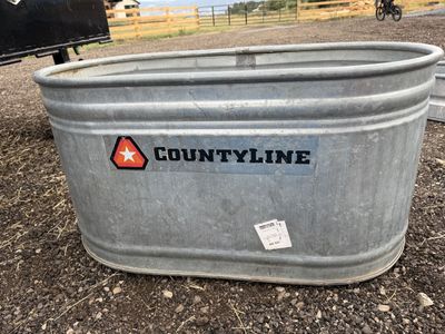 CountyLine Galvanized Oval Stock Tank 2x4x2 Ft