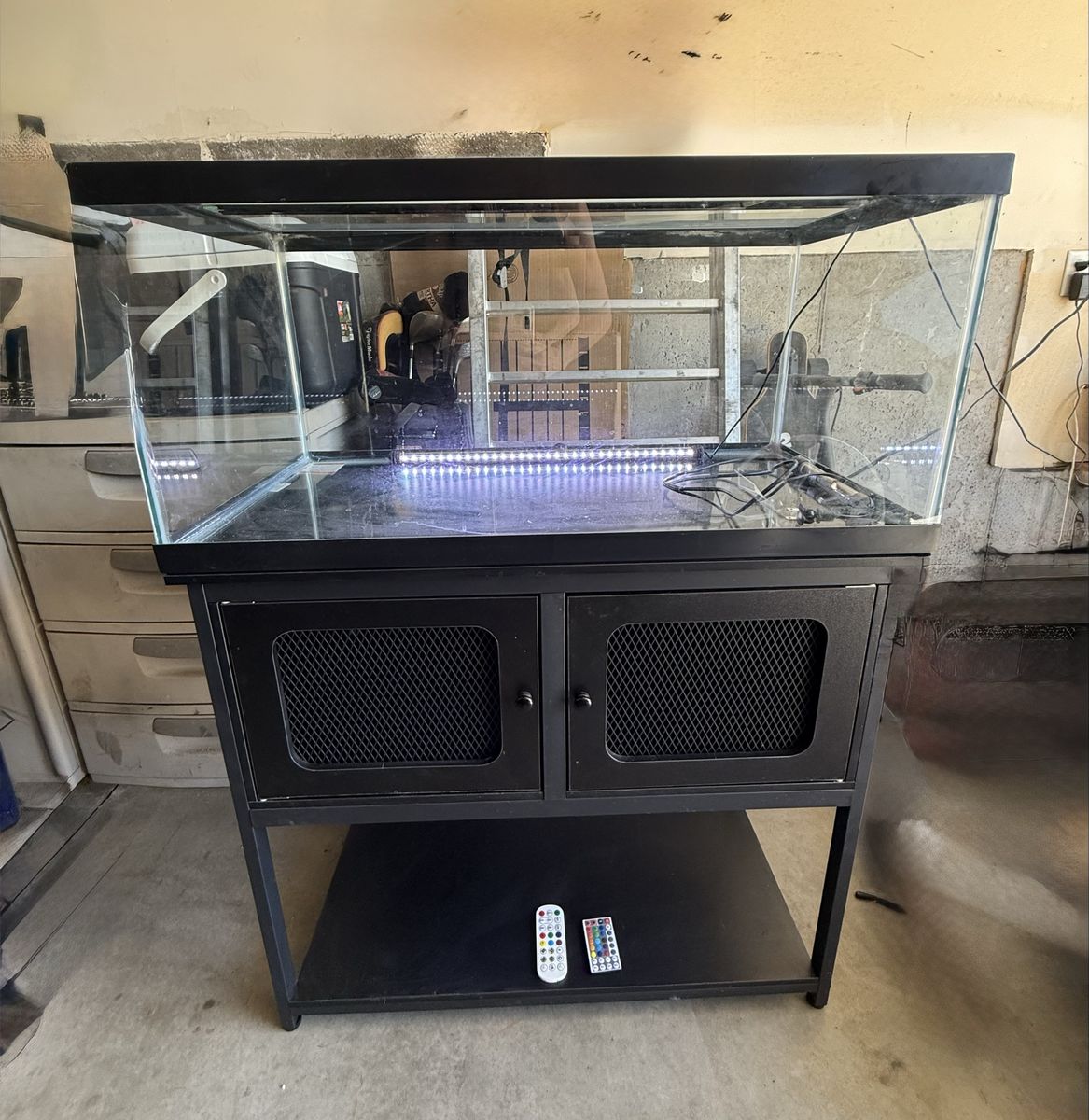 40 Gallon LED Lighted Fish Tank and Lighted Stand