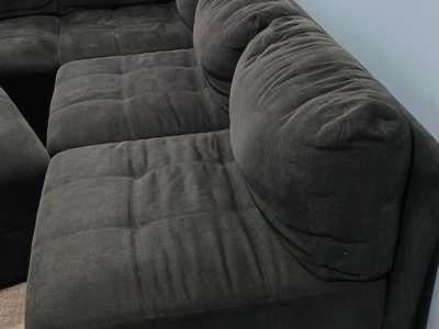 Grey Cloth 7 Piece Sectional Sofa