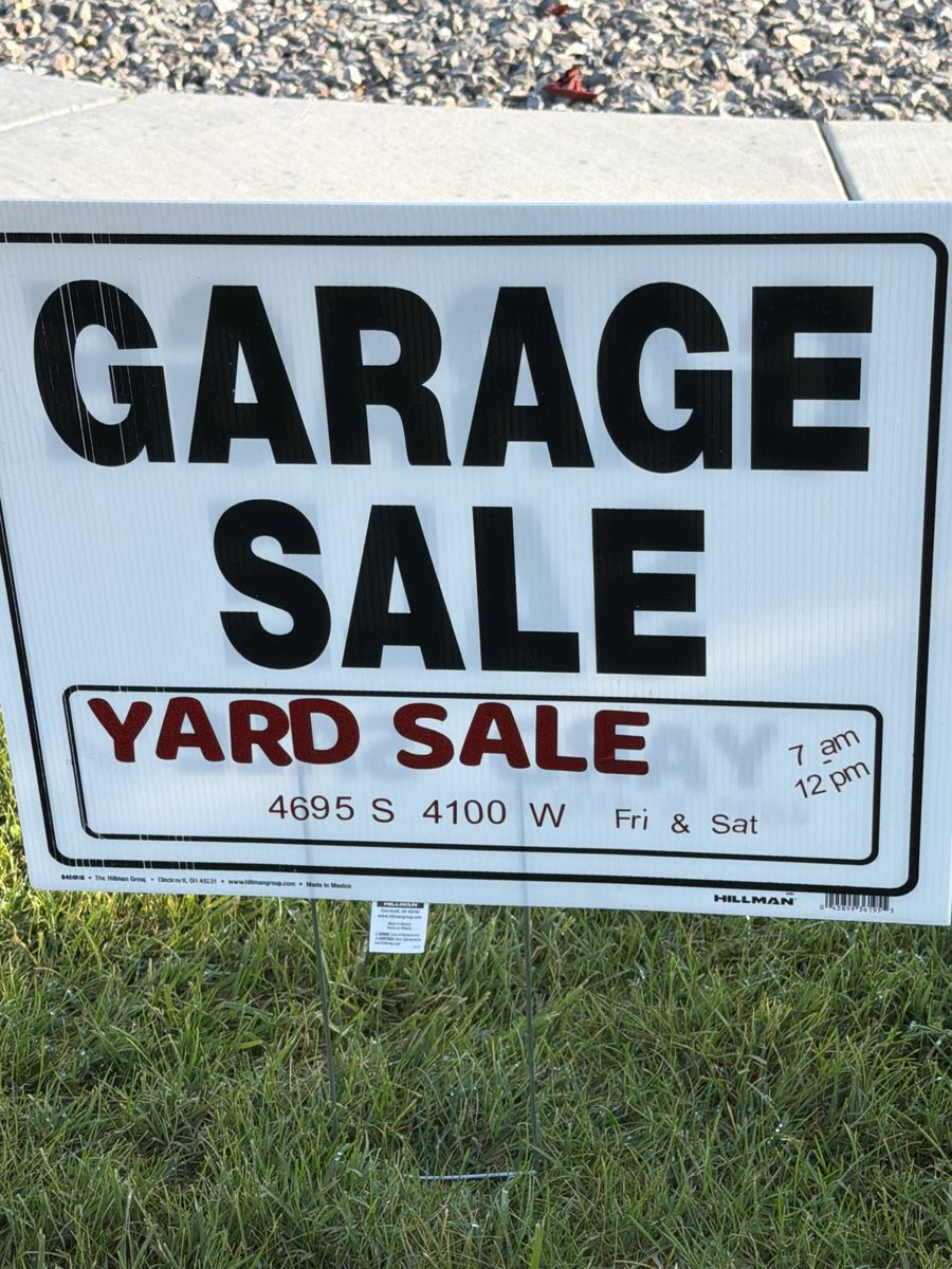 Garage Sale / Yard Sale - 4695 S 4100 W, West Haven - June 19 & 20, 7 AM - 12 PM