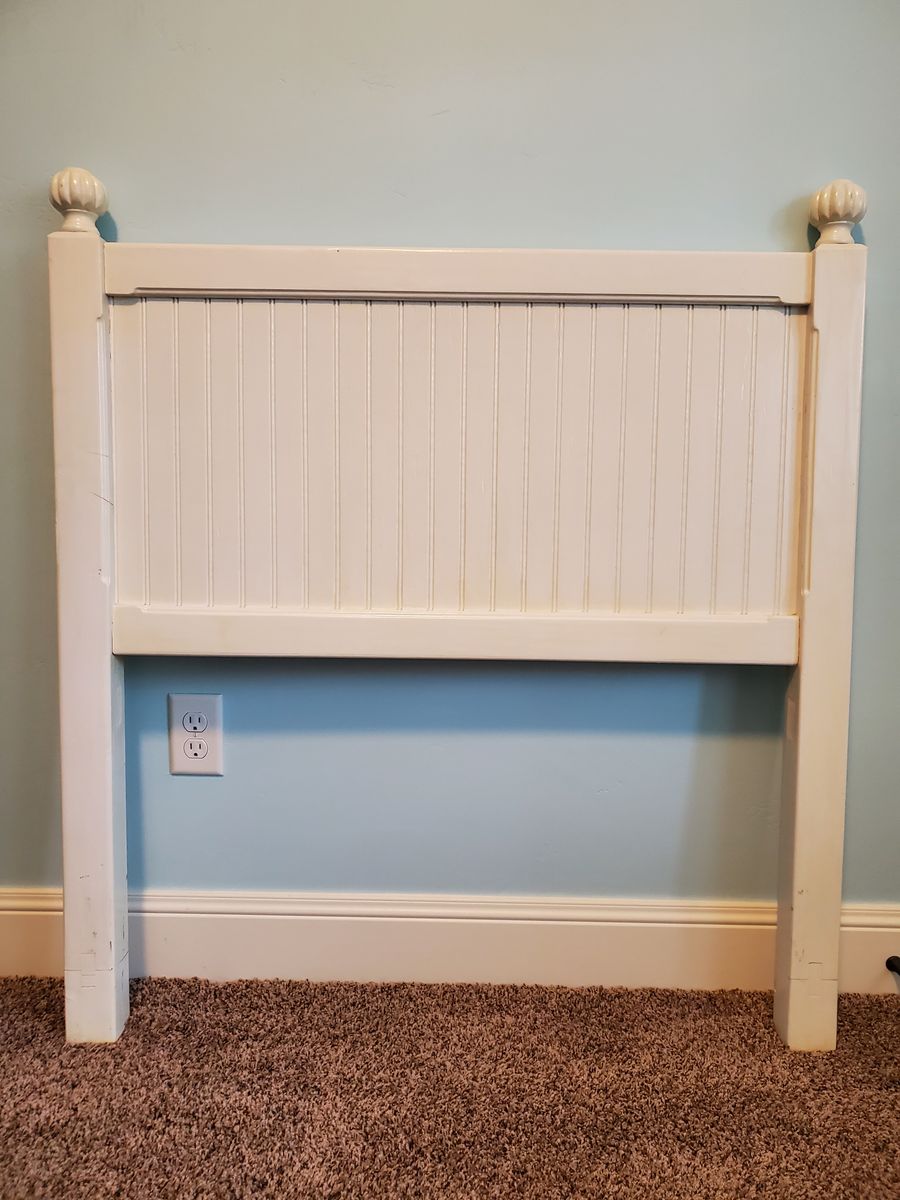 White Wood Headboard