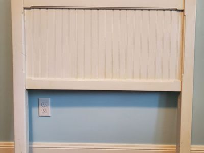 White Wood Headboard