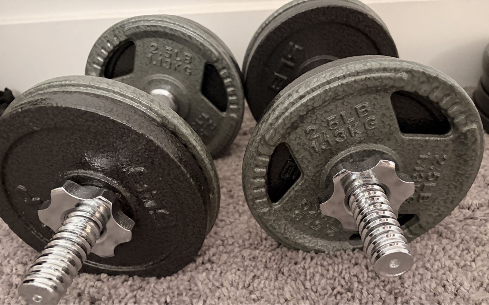 Adjustable Dumbbells Set with Cast Iron Plates (Pair)