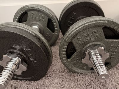 Adjustable Dumbbells Set with Cast Iron Plates (Pair)