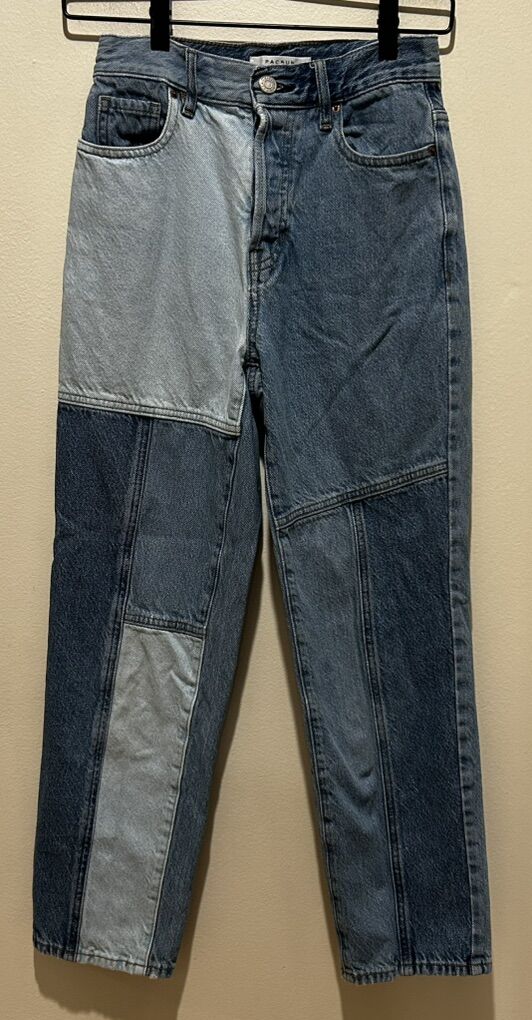 Pacsun Patchwork Eco Two Tone Blue Jeans Size 24