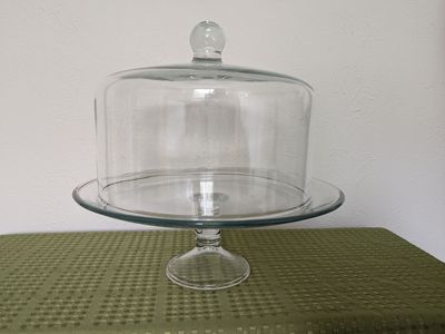 Glass Cake Plate with Cover