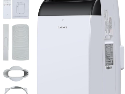 Garvee 14000 BTU Portable Air Conditioner, 3-in-1 Indoor AC Unit with Cooling, Dehumidifier, Fan, Follow Me, 24-Hour Timer