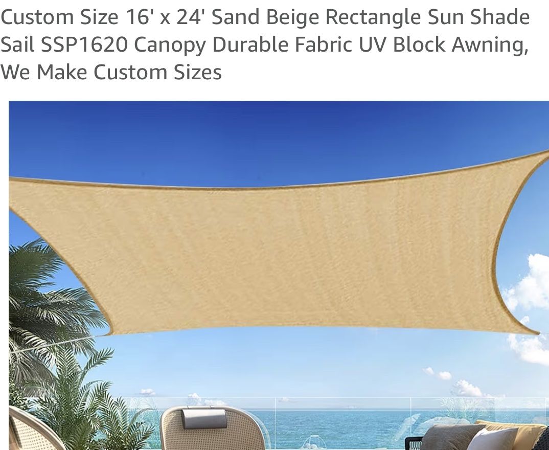 New 16x24 Shade Sail