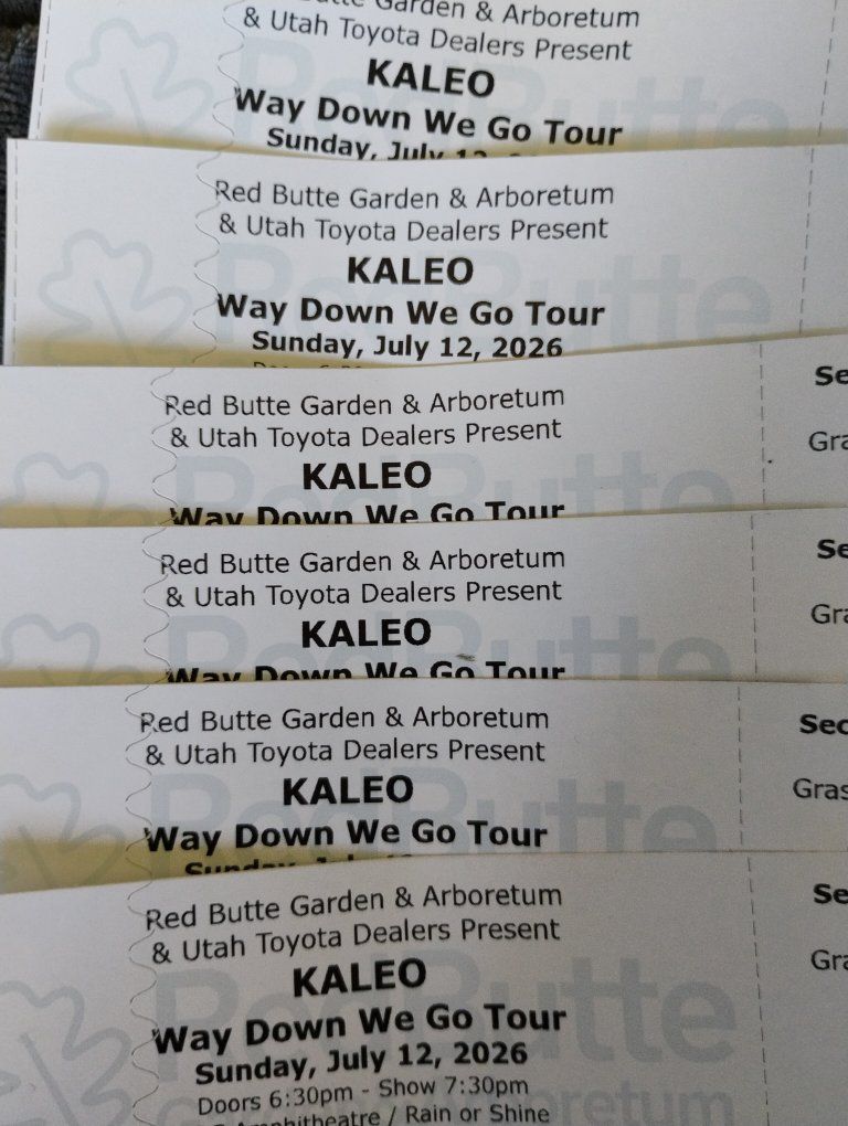 6 Kaleo Tickets tomorrow Red Butte Sold Out Concert