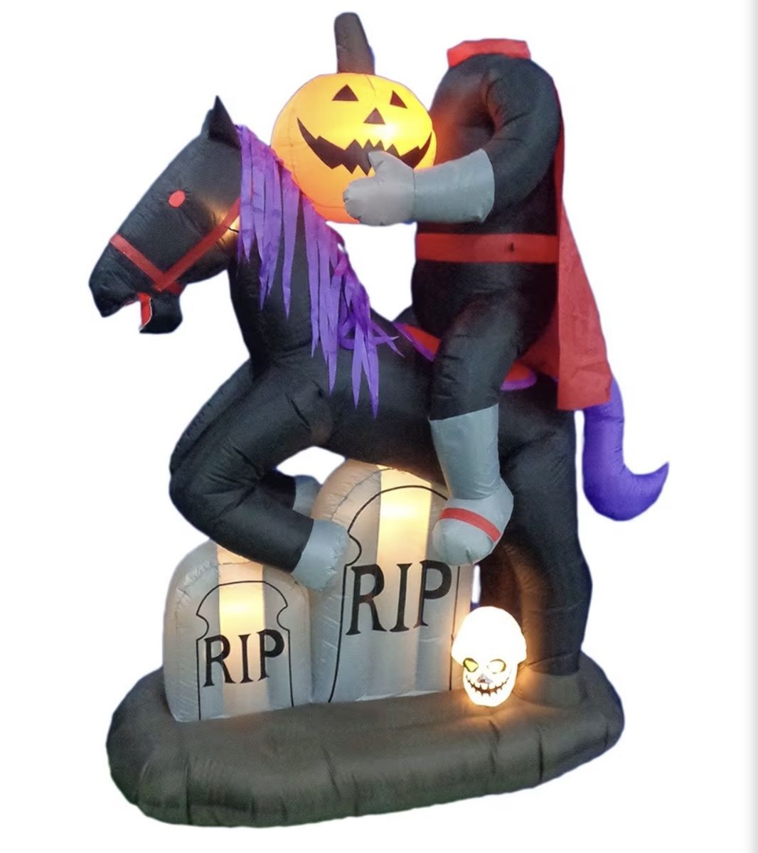 Halloween 8' Headless Horseman Haunted House Inflatable Graveyard Cemetery Home Decor Decoration Prop