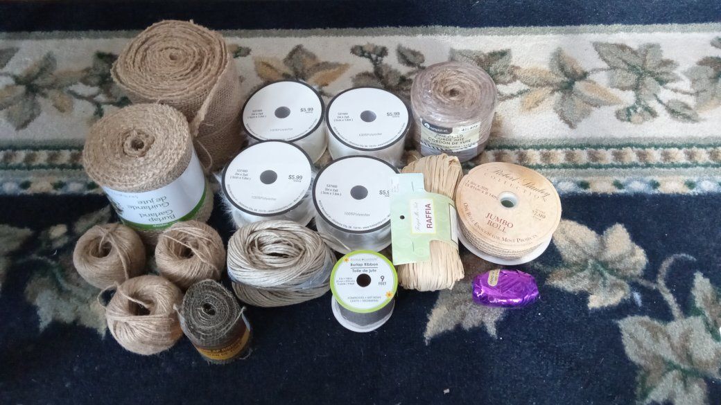 Burlap Ribbons Garland Raffia Jute Cord Decor Trim