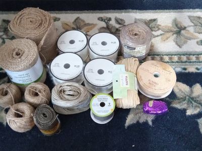 Burlap Ribbons Garland Raffia Jute Cord Decor Trim
