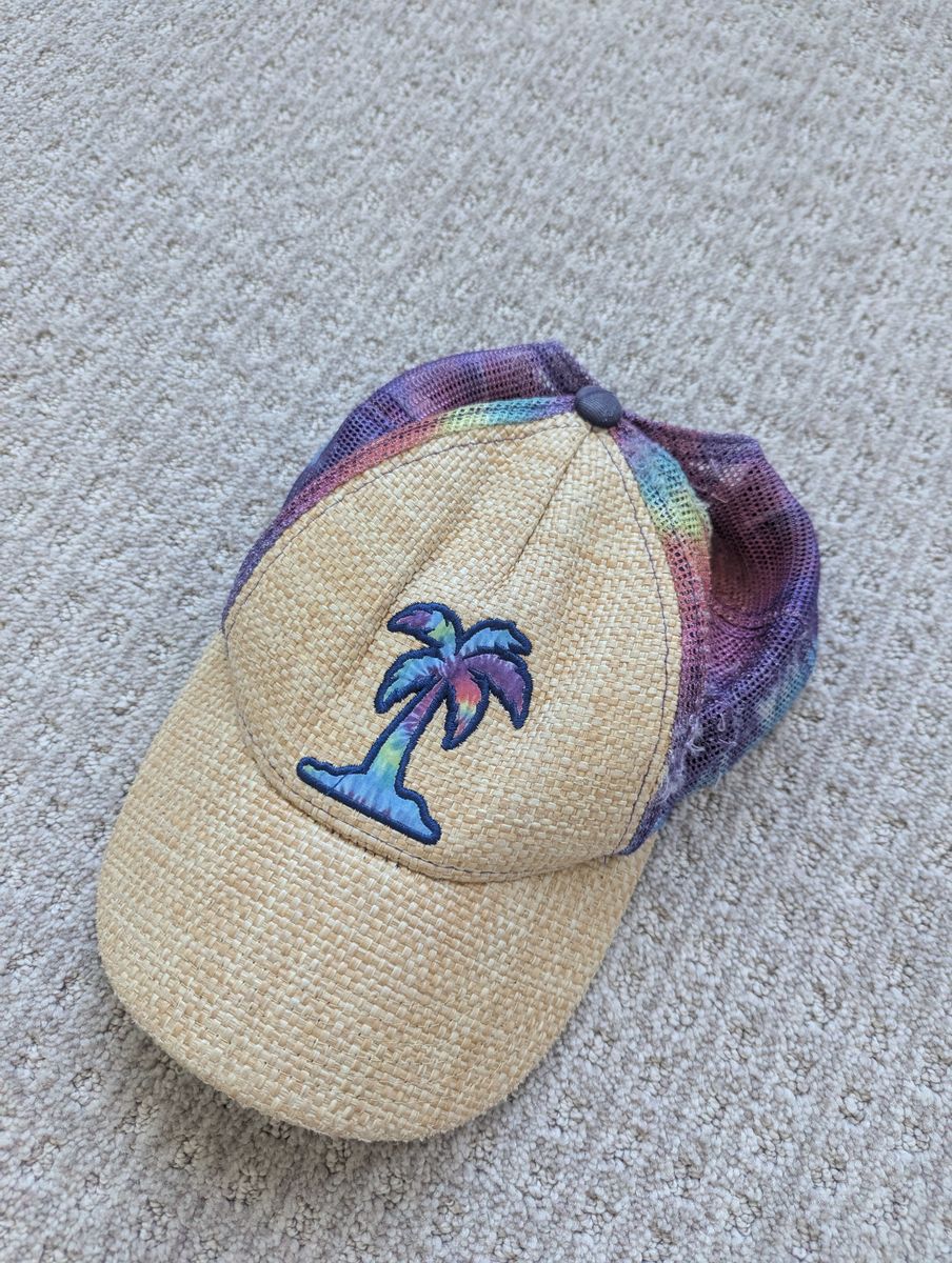 Girls multicolored palm tree baseball cap