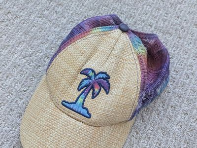 Girls multicolored palm tree baseball cap