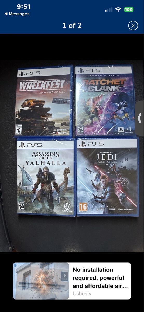 PS5 Game Bundle: Wreckfest, Ratchet & Clank, Assassin's Creed Valhalla, Star Wars Jedi Fallen Order