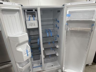NEW WHIRLPOOL 33 INCH WHITE SIDE BY SIDE