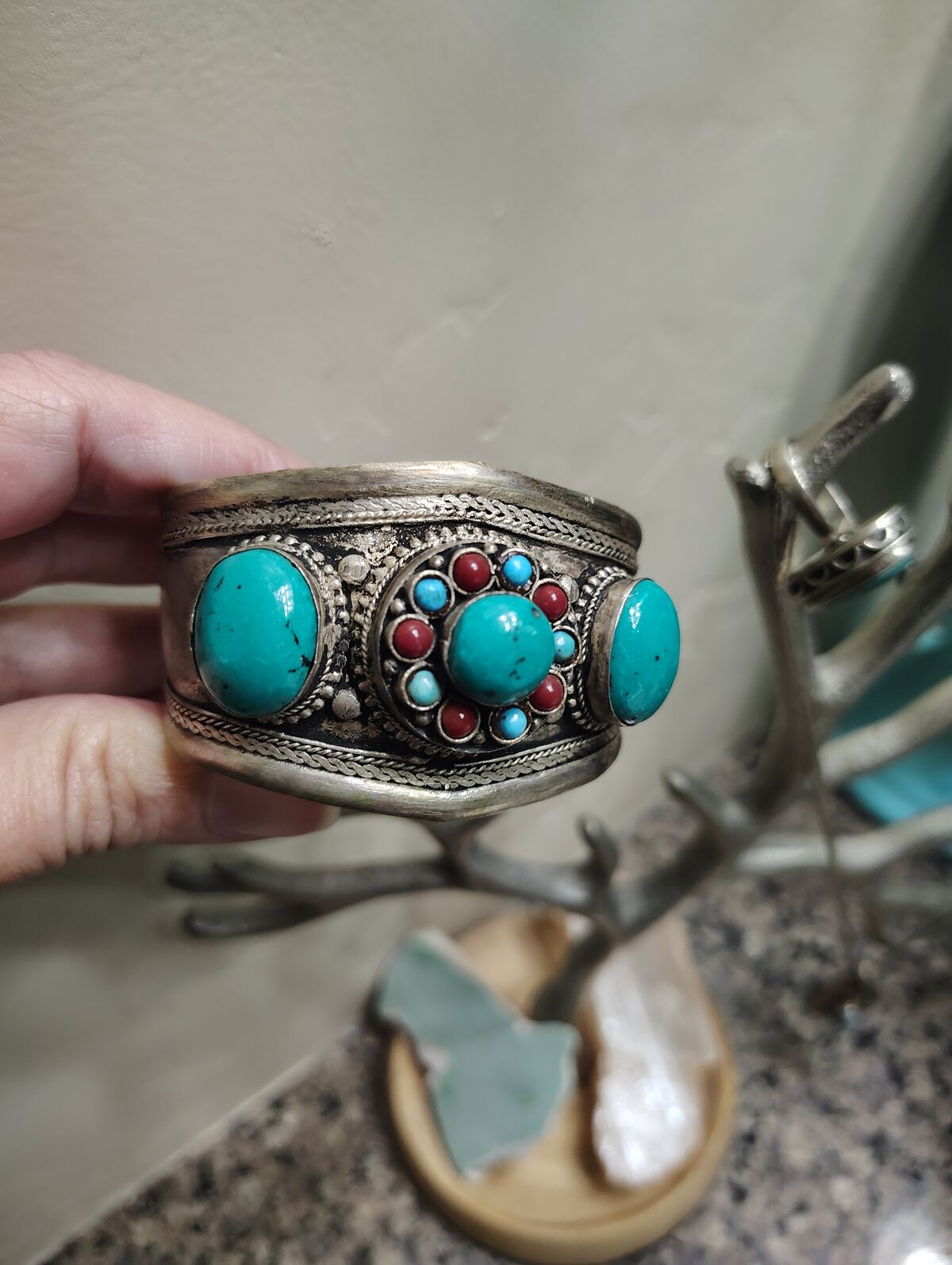 Silver turquoise bracelet