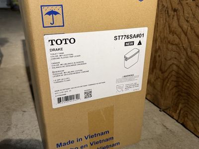 TOTO Drake ST776SA#01 Toilet Tank 1.0 GPF Cotton White NEW