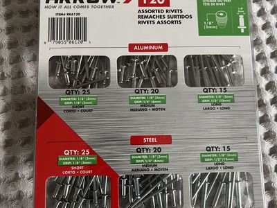 ARROW 1/8 Rivets steel and aluminum