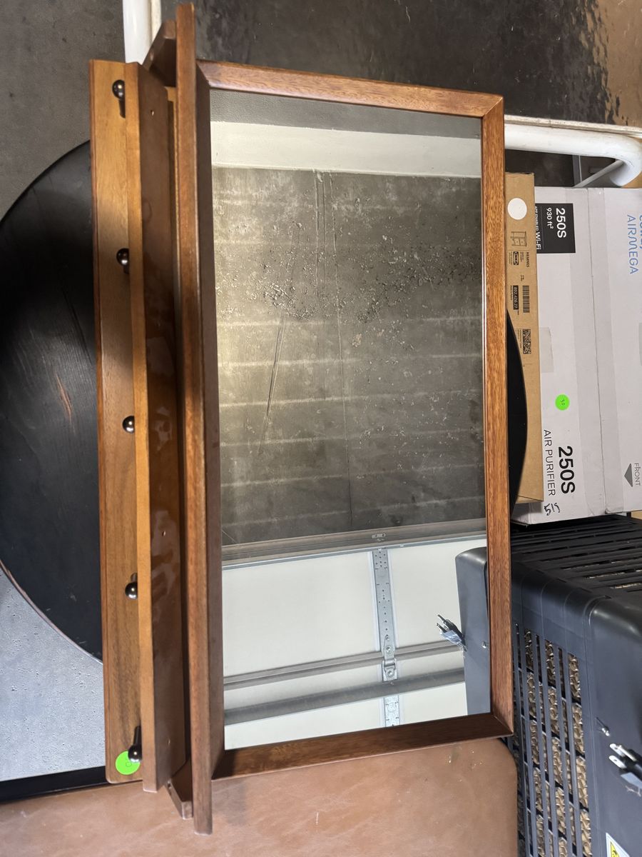 West Elm Mirror and Coat Hooks