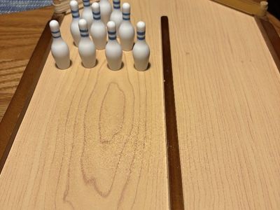 Vintage Solid Wood 1950's Bowling Game