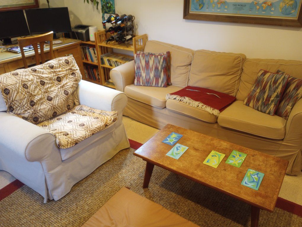 IKEA Ektorp 3-cushion Sofa and oversized Chair (with spare cover)